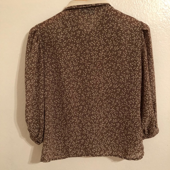 Vintage light brown blouse - Picture 3 of 4